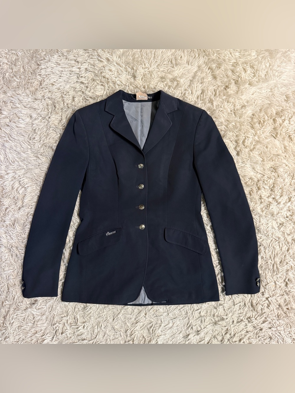 Women’s Size 10R Navy Pikeur Epsom Horseback Riding Show Coat. Good Condition.